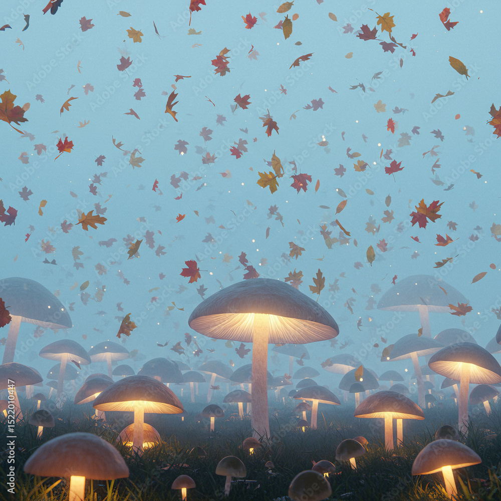 fantasy landscape with mushrooms fantasy landscape with mushrooms