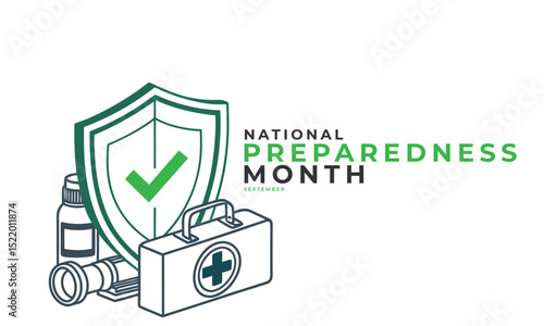 National Preparedness month. Preparedness concept Background Design.