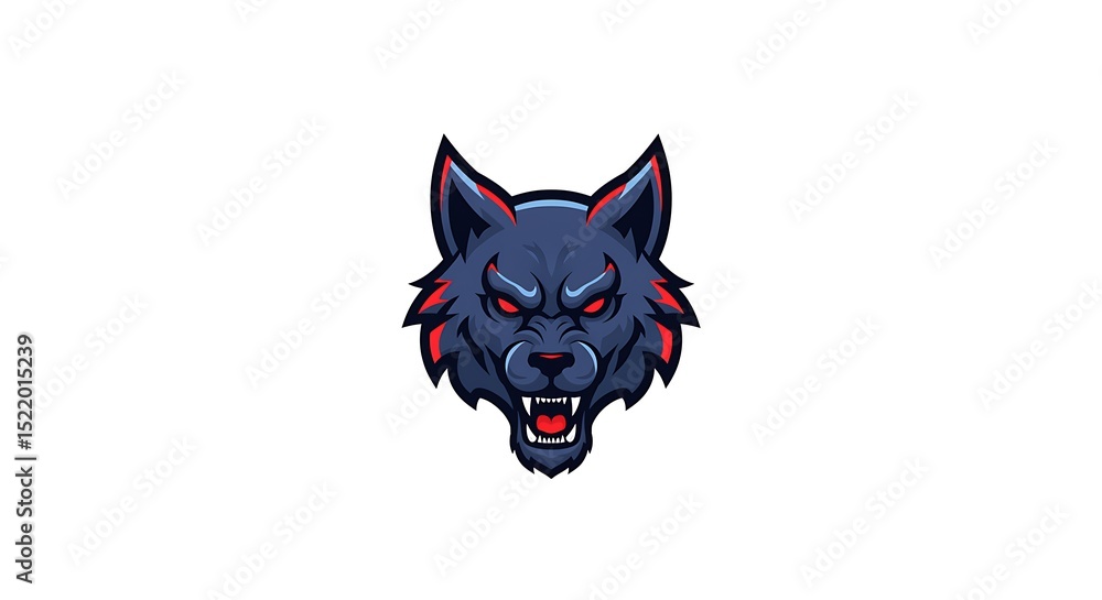 Obraz premium Angry wolf head