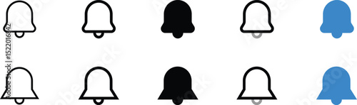 Notification Bell Icons in Various Styles