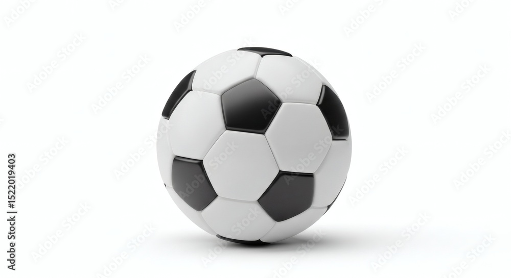 Classic Black and White Soccer Ball High-Resolution Image Classic Black and White Soccer Ball High-Resolution Image