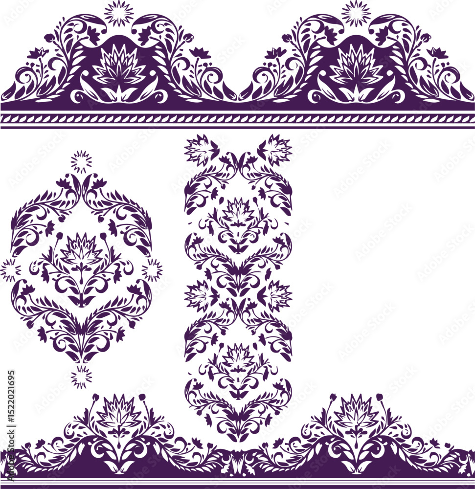 Naklejka premium Beautiful flower art and mandala vector design