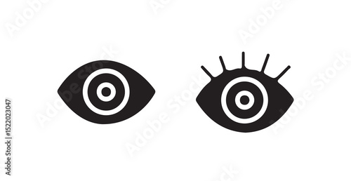 Human eye icons set. silhouette black. look, view, eye icon. eyesight symbol , eye, view, vision icons in flat style.vector illustration eps 10.