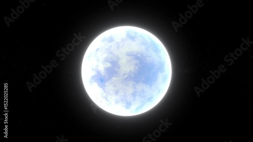 Animation of a White Dwarf Star in Deep Space