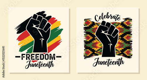 Juneteenth T-Shirt Design – Freedom Symbol with Pan-African Colors