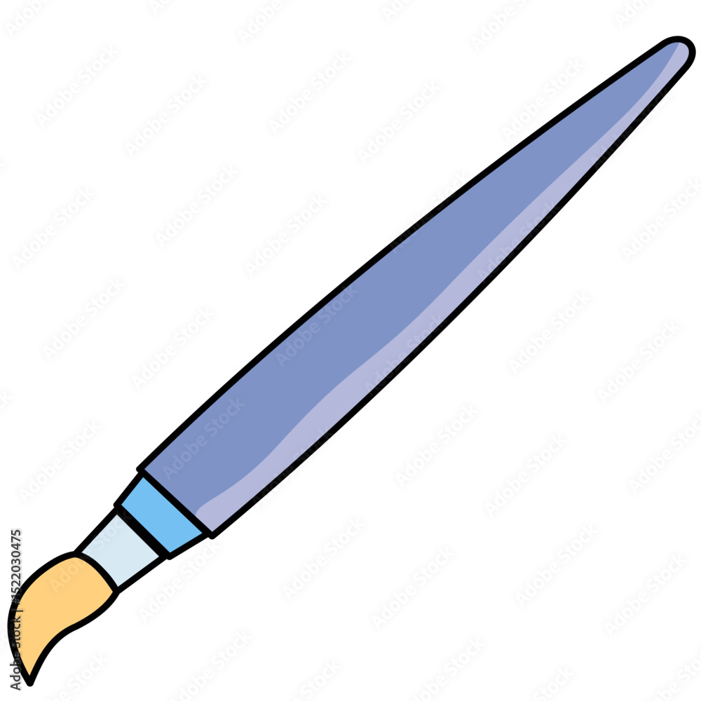 Naklejka premium Cute brush illustration