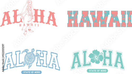 Aloha Hawaii Vintage Shirt Design vector