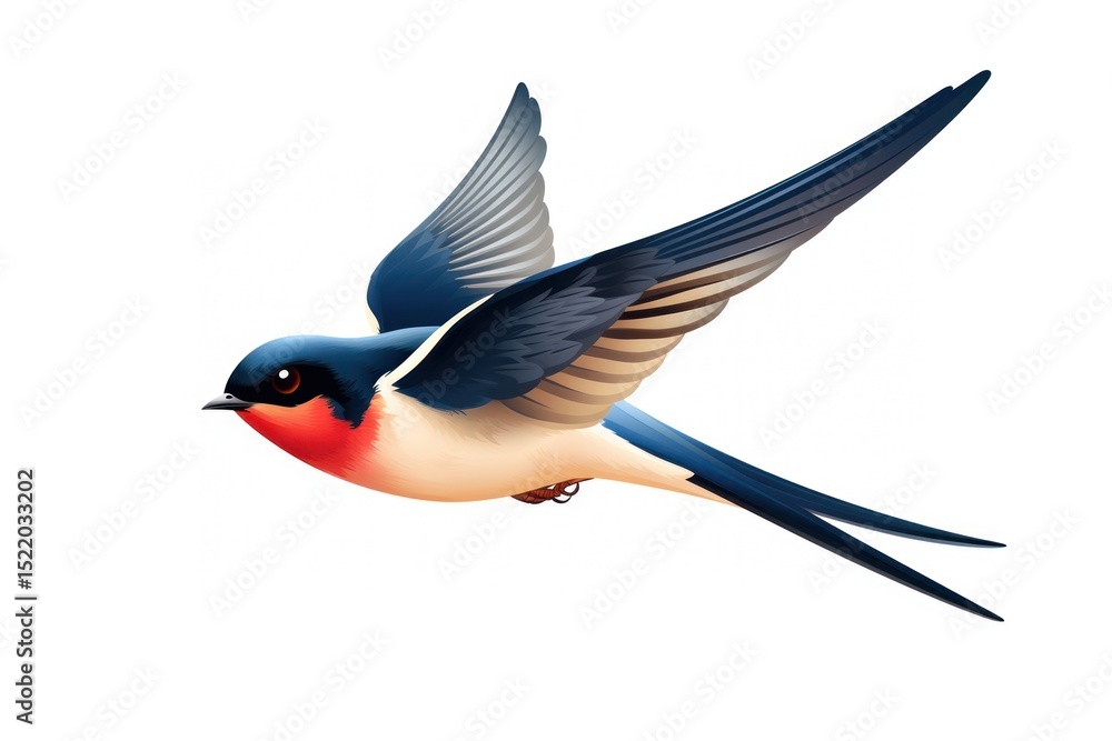 Obraz premium Swallow animal flying bird.