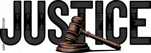 Justice system legal gavel law courtroom judge attorney rights fairness judgment court illustration graphic editable stock vector illustration