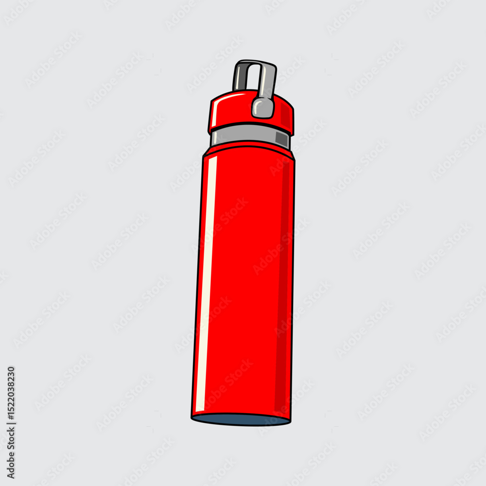 Obraz premium A red tumbler cartoon illustration isolated on a light background