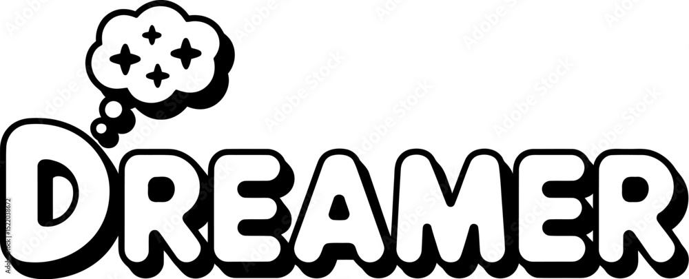 Dreamer inspirational quote motivational typography design for posters shirts and creative projects editable stock vector illustration Dreamer inspirational quote motivational typography design for posters shirts and creative projects editable stock vector illustration