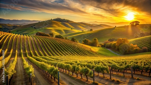 Wallpaper Mural Golden light on rolling hills Torontodigital.ca