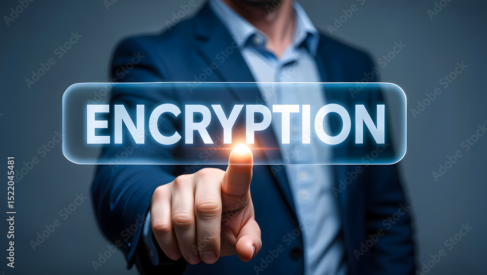 Naklejka premium Encryption security data protection technology concept for business