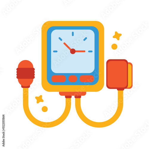 Blood pressure cuff for medical use. Suitable for healthcare websites, medical articles, educational materials, and wellness brochures
