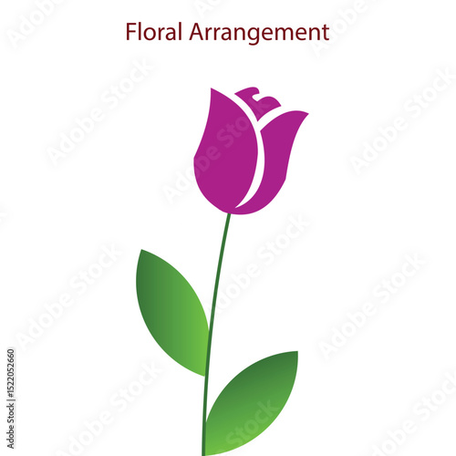 Single pink tulip in bloom against a soft blurred background. Ideal for greeting cards, wedding invitations, floral designs, and seasonal illustrations.