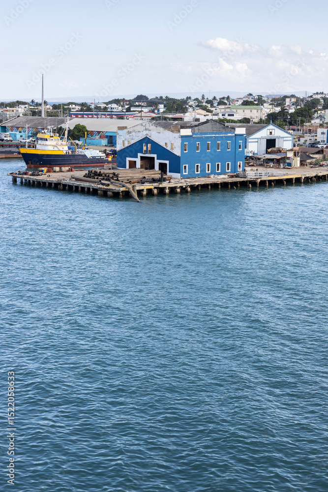 Fototapeta premium View of a port in the Dominican Republic