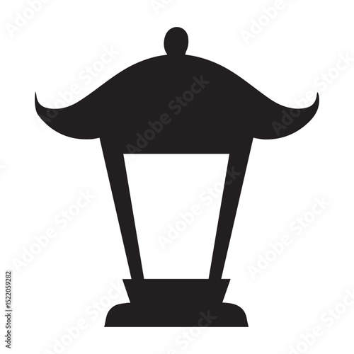 Peaceful Lantern Silhouette vector design,