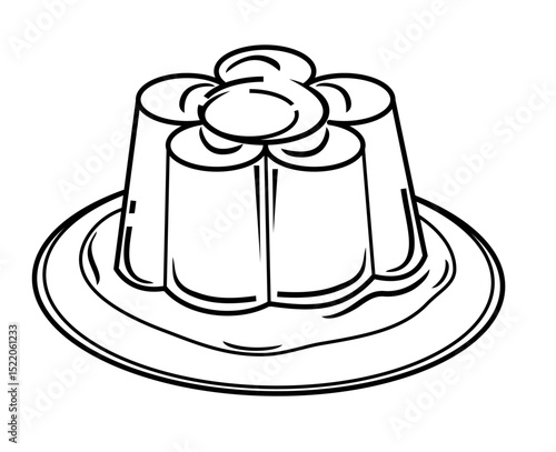 a piece of flower custard pudding
