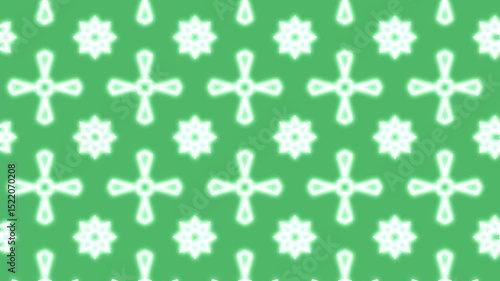Wallpaper Mural Green and white geometric pattern suitable for backgrounds, textiles, packaging, and graphic design projects with a modern aesthetic. Torontodigital.ca