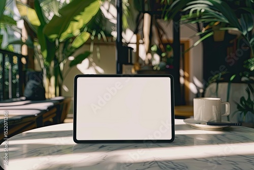 Vibrant Color Image of Horizontal Tablet Screen Mock Up
