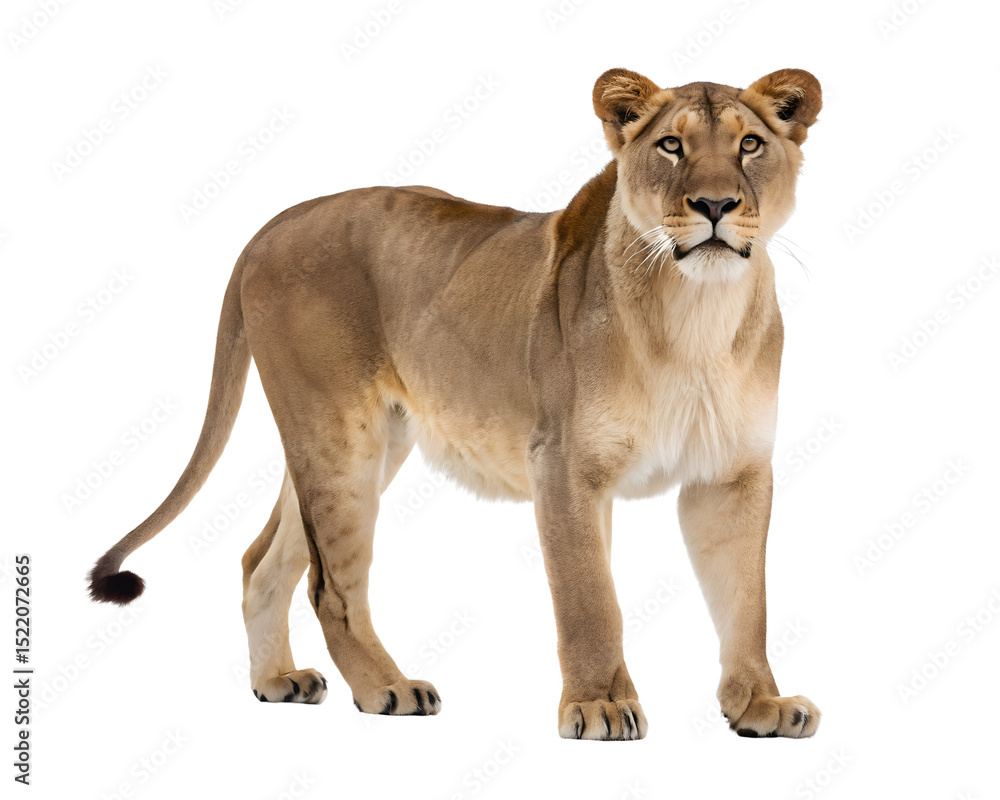 Obraz premium lioness standing full body view