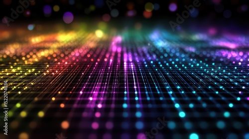 Wallpaper Mural Colorful Digital Grid Network. Torontodigital.ca