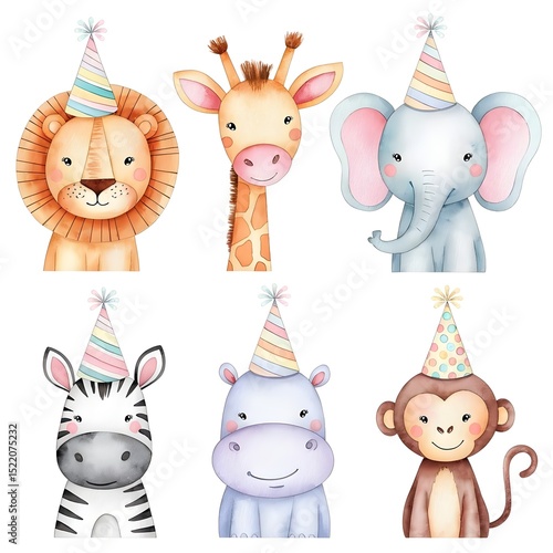 set of funny animals