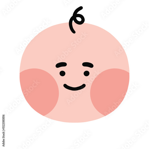 baby face cute on transparent background