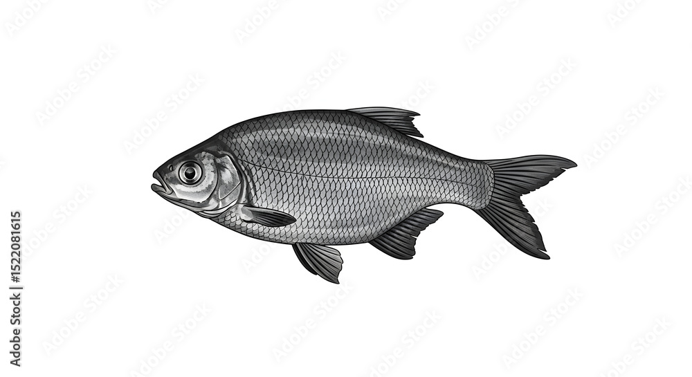 Naklejka premium Illustration of a Fish