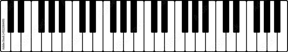 Naklejka premium 피아노 건반
