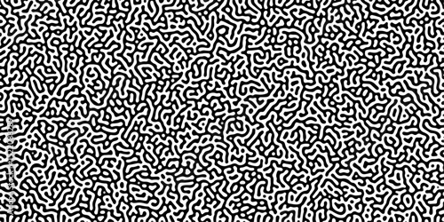 260Turing reaction diffusion monochrome seamless pattern with chaotic motion .Linear design with biological shapes. Organic lines in memphis. abstract turing organic wallpaper background .	
