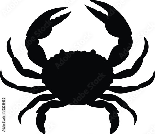Crab icon vector, Crab silhouette