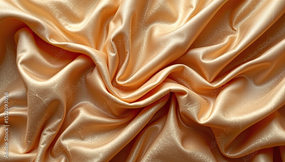 Obraz premium gentle abstract pattern of flowing silk in shades of ochre and honey, cinematic 4k quality.