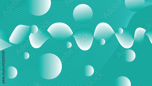 Blue abstract background with water drops and bubble patterns