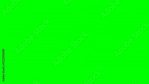 Animation Movie tickets on green background (Chroma key). 4k 60 fps