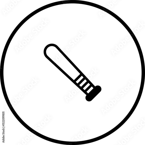 Iconic representation of a baseball bat symbolizing sports and recreation usage