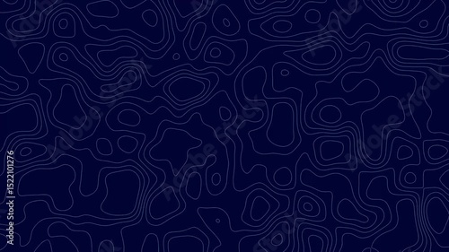 Topographic map showing elevation lines; useful for geography lessons, hiking guides, and outdoor adventure illustrations. Educational and informative design.