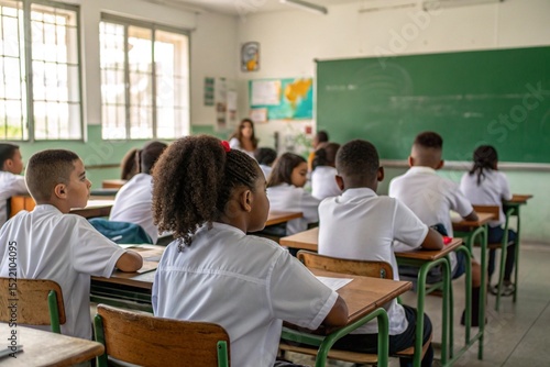 A classroom full of students sitting at their desks