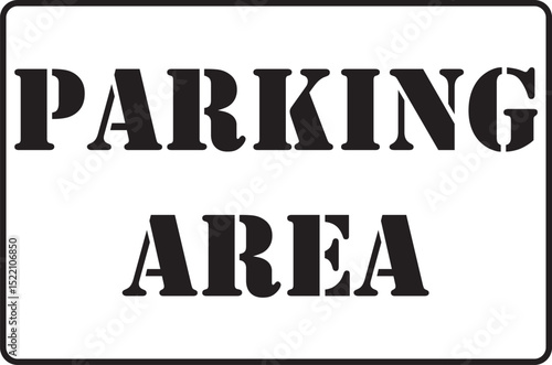 Vector illustration of a parking area sign