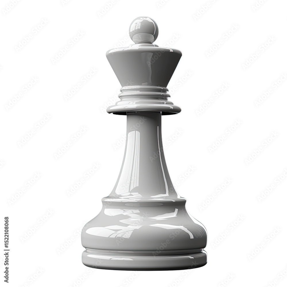 Glossy White Chess King Piece on Black Background for Game Strategy Glossy White Chess King Piece on Black Background for Game Strategy