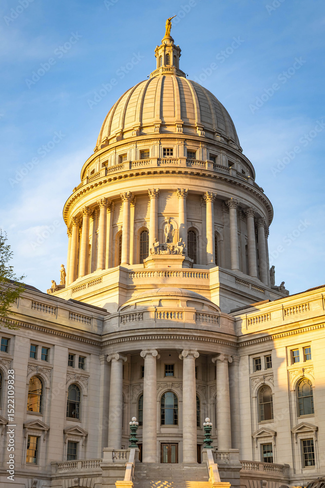 Scenic View of Madison Capitol at Sunset Scenic View of Madison Capitol at Sunset