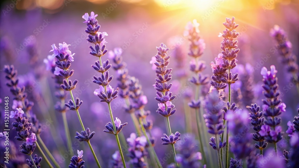 Fototapeta premium beautiful close-up of lavender flowers with intricate details, detailed flowers , nature, detailed flowers , nature