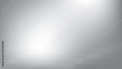 Abstract white and gray gradient background with dot pattern, halftone effect. Vector illustration.