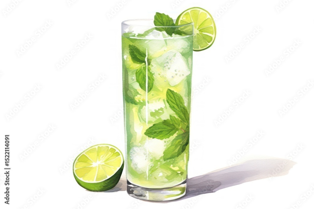Fototapeta premium Mojito cocktail drink fruit.