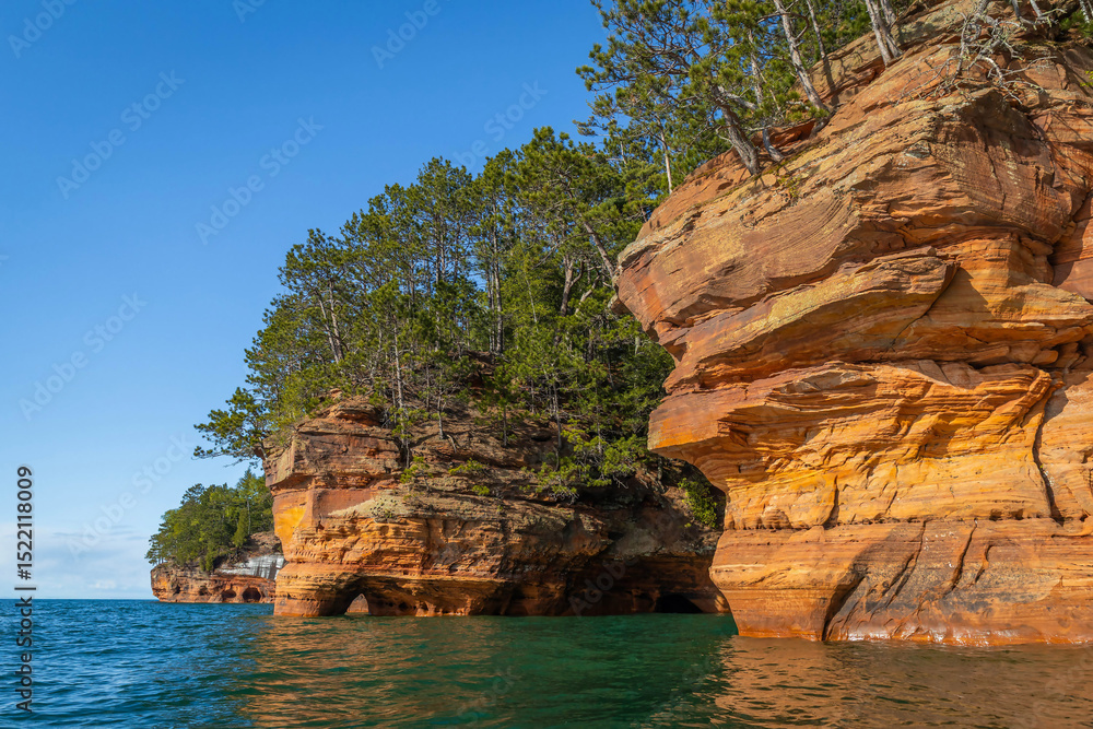 Fototapeta premium Close-Up View of Meyers Beach Sea Caves