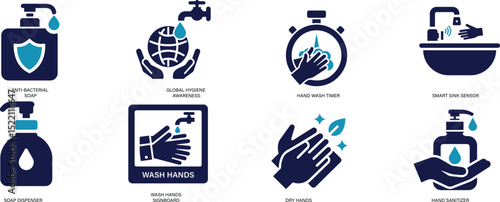 Hand Wash Icon hand wash, clean hands, hygiene, soap, water, 
