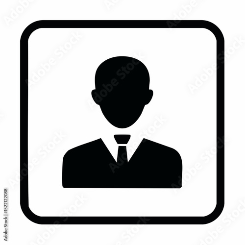 Clean vector icon for male toilet or restroom signage