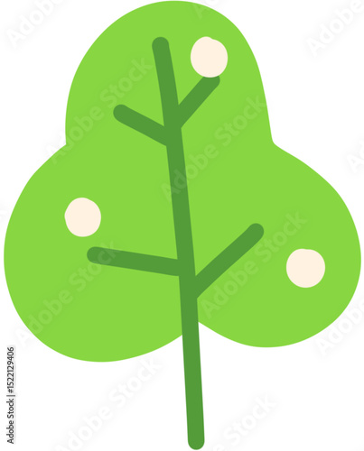 green leaf cartoon style