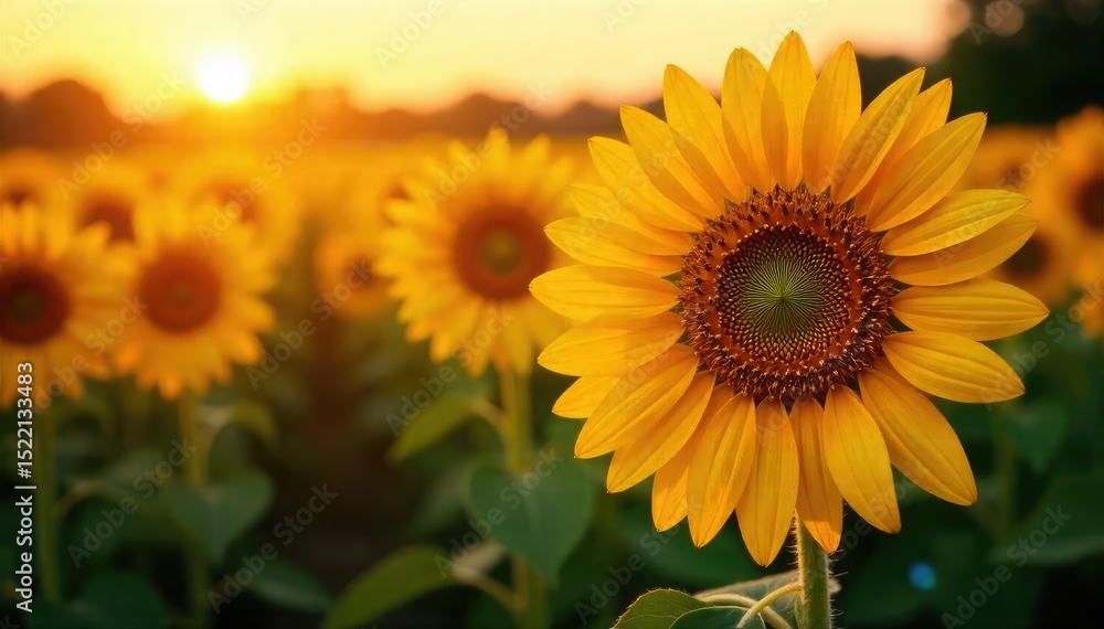 Close-up of a sunflower field at sunset, petals shimmering with golden light, creating a sparkling effect A stunning display of nature's brilliance , golden, glitter, agriculture Close-up of a sunflower field at sunset, petals shimmering with golden light, creating a sparkling effect A stunning display of nature's brilliance , golden, glitter, agriculture