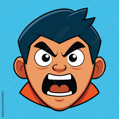 Furious, defiant look, challenging the viewer with intense emotion.
